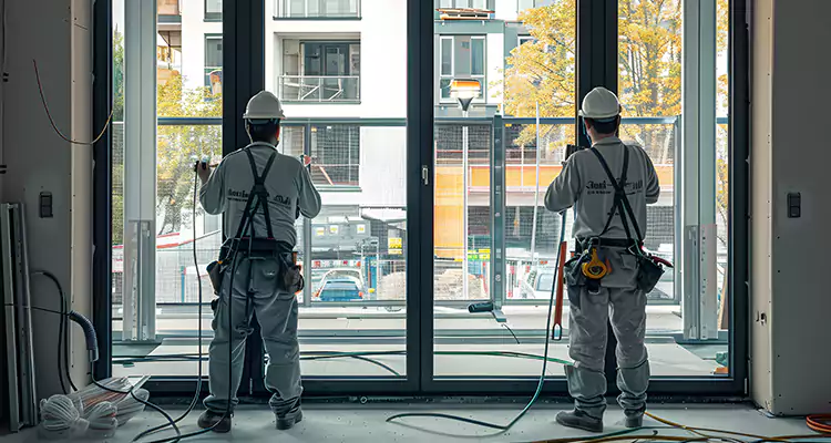 Patio Door Glass Replacement with Built-In Blinds in Fleming Island, FL